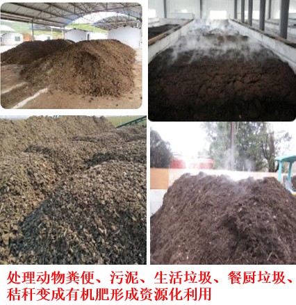 處理動物糞便、污泥、生活垃圾、餐廚垃圾、秸稈變成有機肥形成資源化利用.jpg